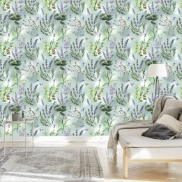 Tapeta Natura Kwiatów Lawendy – Prowansalska Łąka Pełna Fioletu