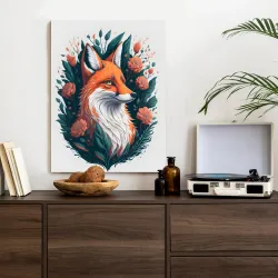 Plakat Lis Na Tle Kwiatów – Rudy Lis w Leśnej Florze