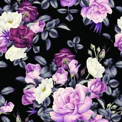 Tapeta Róże – Elegancki Bukiet w Ciemnej Kolorystyce