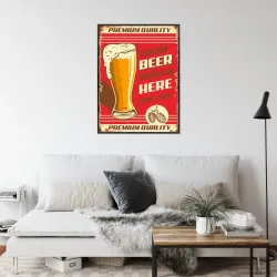 Plakat Kufel Piwa – Styl Vintage i Tradycja Browaru