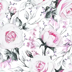 Tapeta Róże – Romantyczny Wzór Botaniczny do Wnętrz