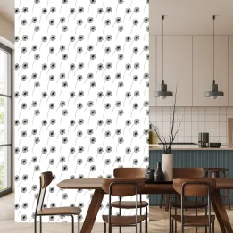 Tapeta Dmuchawce – Abstrakcyjny Rysunek Natury w Stylu Minimalistycznym