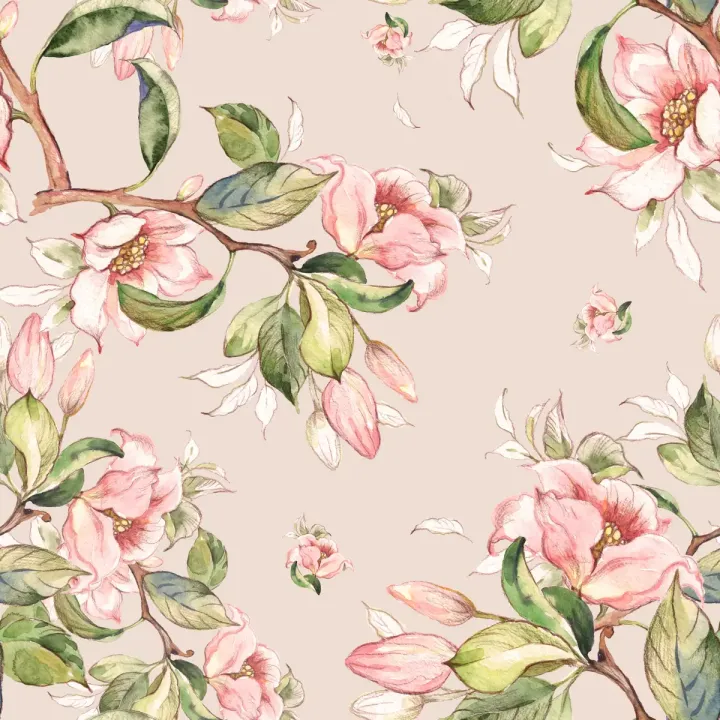 Tapeta Wiosenne Kwiaty – Gałęzie Magnolii i Kwiaty Wiśni – produkt