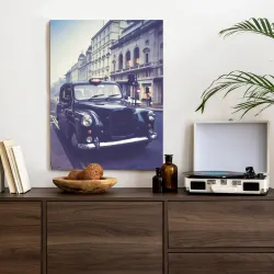 Plakat Taksówka w Stylu Retro – Nowy Jork i Miejska Architektura