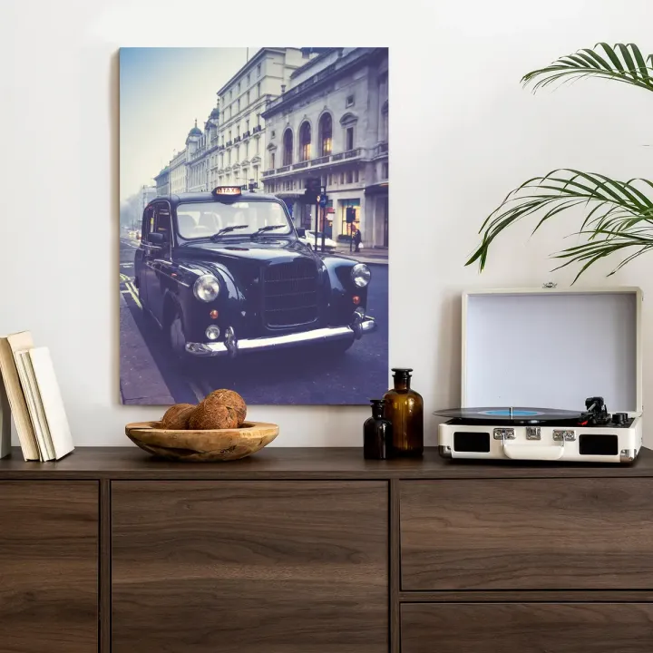 Plakat Taksówka w Stylu Retro – Nowy Jork i Miejska Architektura – produkt