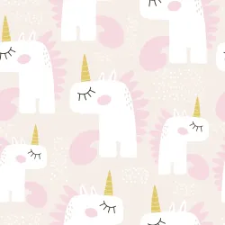 Tapeta Śpiące Jednorożce – Magia Snu w Stylu Skandynawskim