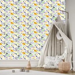Tapeta Abstrakcja – Serca, Sztylety i Symbol Oka Malowane Akwarelą
