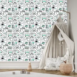 Tapeta Dla Dzieci – Zabawki Vintage w Stylu Retro