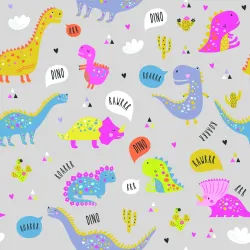 Tapeta Dla Dzieci – Kolorowe Dinozaury i Natura w Prehistorycznym Stylu