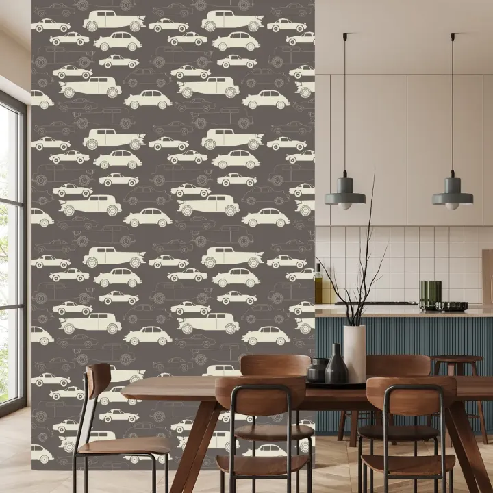Tapeta Dla Dzieci – Klasyczne Auta w Stylu Retro