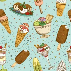 Tapeta Kolorowe Lody – Słodki Wakacyjny Klimat do Wnętrz