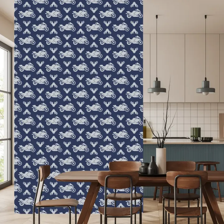 Tapeta Motocykle – Nowoczesne Ornamenty i Silhouette