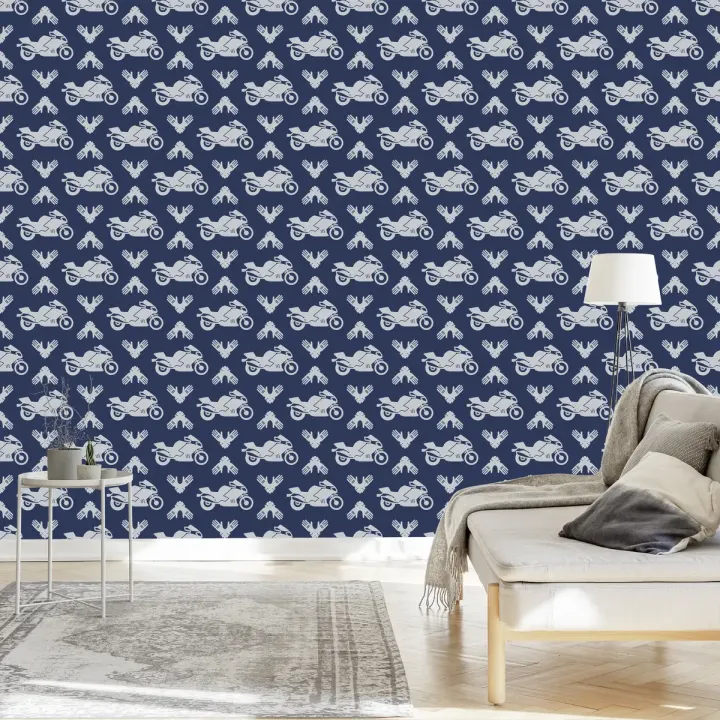 Tapeta Motocykle – Nowoczesne Ornamenty i Silhouette