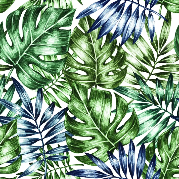 Tapeta Liście – Tropikalna Dżungla z Monsterą i Palmami – produkt