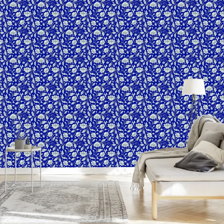 Tapeta Kwiatowy Wzór Retro – Angielski Ogród w Stylu Boho