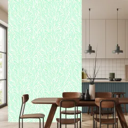 Tapeta Delikatne Liście – Botaniczny Wzór w Stylu Retro