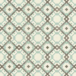 Tapeta Geometryczny Wzór Retro – Błękit i Szarość w Symetrii