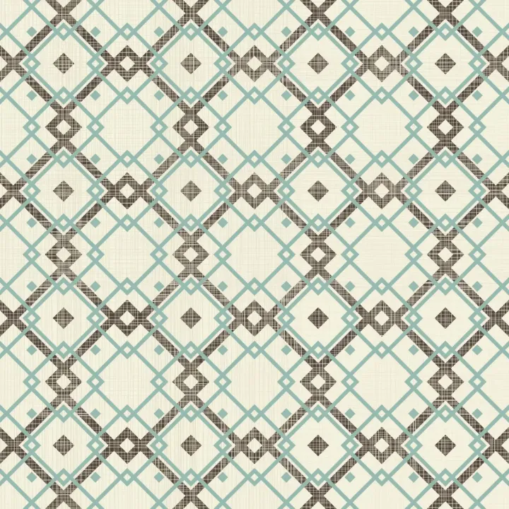 Tapeta Geometryczny Wzór Retro – Błękit i Szarość w Symetrii – produkt