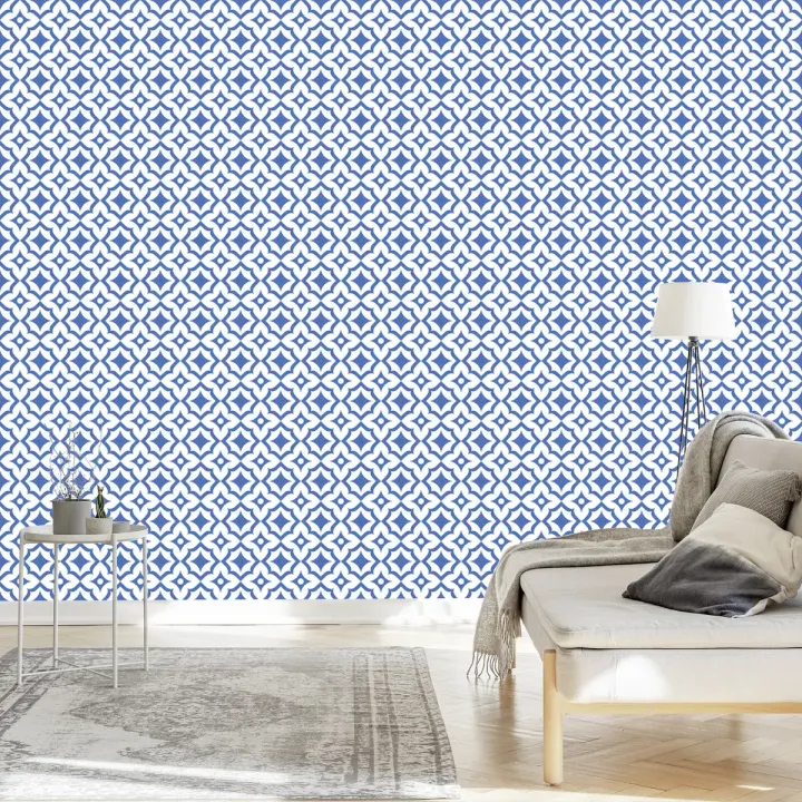 Tapeta Abstrakcyjne Ornamenty – Geometryczny Wzór Retro z Lat 70.