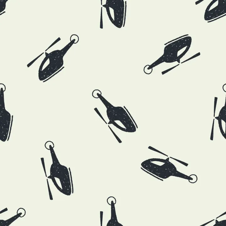 Tapeta Minimalistyczne Helikoptery – Sylwetki Śmigłowców w Stylu Awiacji – produkt