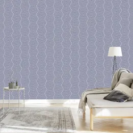 Tapeta Geometryczna – Abstrakcja Art Deco z Wzorem Chevron