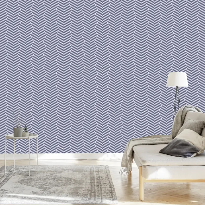 Tapeta Geometryczna – Abstrakcja Art Deco z Wzorem Chevron