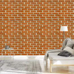 Tapeta Cegła Efekt 3D – Industrialna Ceglana Ściana w Stylu Loft