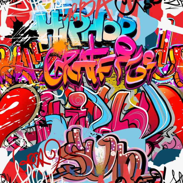 Tapeta Graffiti – Street Art i Kolorowe Napisy – produkt