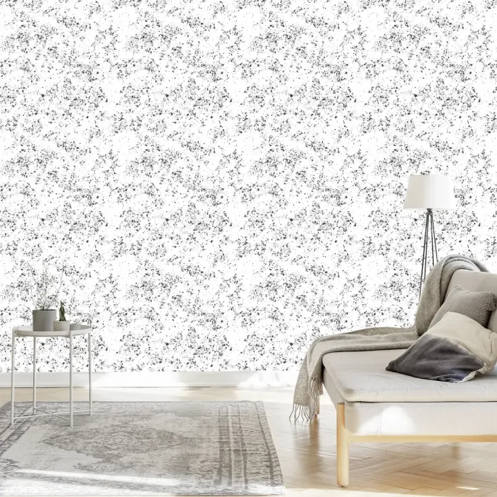 Tapeta Beton Czarno-Biały – Abstrakcja Geometryczna w Stylu Minimalistycznym
