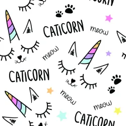 Tapeta Śpiące Koty – Magiczny Motyw Jednorożca dla Dzieci