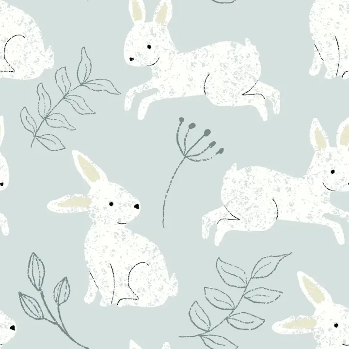 Tapeta Króliki Wśród Roślin – Leśna Cisza i Natura – produkt