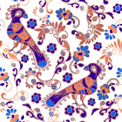 Tapeta Ptaki i Rośliny – Egzotyczne Ornamenty w Stylu Dżungli