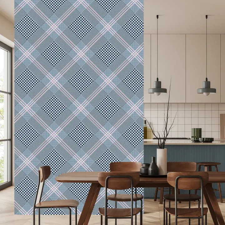 Tapeta Stylowa Krata – Geometryczny Wzór Pepitki