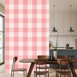 Tapeta Pastelowa Krata – Abstrakcja Geometryczna w Stylu Skandynawskim
