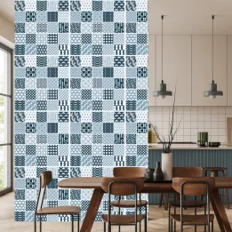 Tapeta Mozaika Geometryczna – Abstrakcyjne Wzory i Symetria