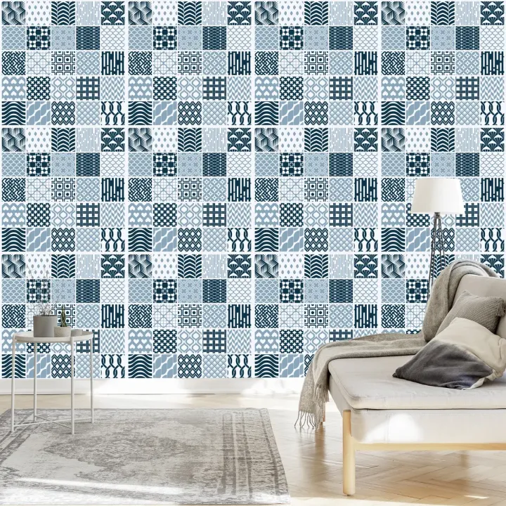 Tapeta Mozaika Geometryczna – Abstrakcyjne Wzory i Symetria