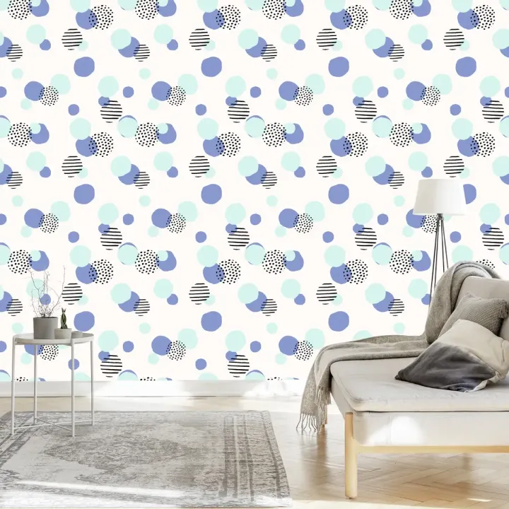 Tapeta Abstrakcyjne Kropki – Kolorowa Geometria w Stylu Pop-Art