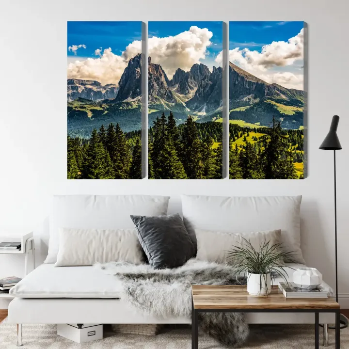 Obraz Wieloczęściowy Dolomity – Alpejski Krajobraz Górski