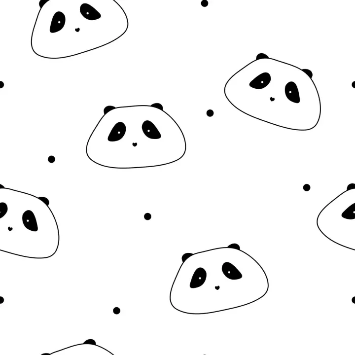 Tapeta Dla Dzieci – Pandy w Abstrakcyjne Kropki – produkt