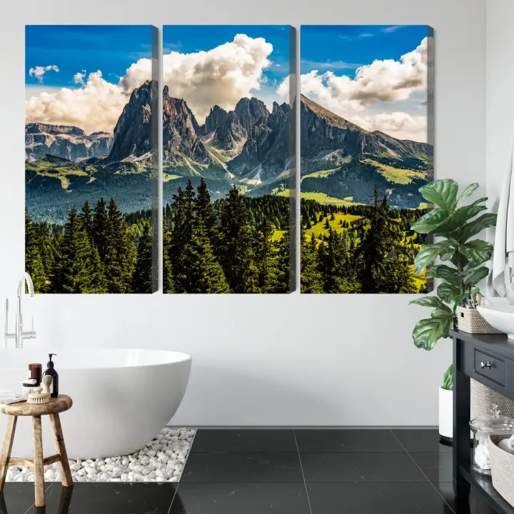 Obraz Wieloczęściowy Dolomity – Alpejski Krajobraz Górski