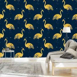 Tapeta Flamingi – Egzotyczne Ptaki w Tropikalnym Klimacie