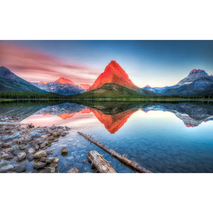 Obraz Jezioro Swiftcurrent Lake – Krajobraz Gór Skalistych
