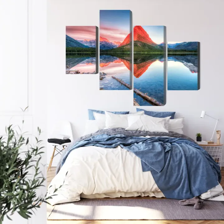 Obraz Jezioro Swiftcurrent Lake – Krajobraz Gór Skalistych