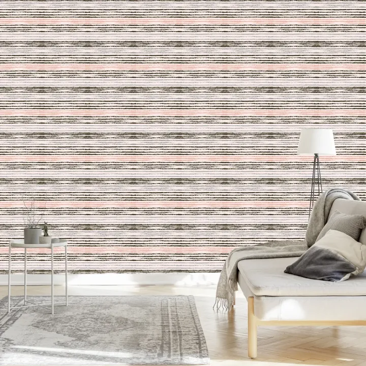 Tapeta Poziome Paski – Pastelowa Abstrakcja Geometryczna