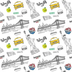 Tapeta Kolaż Nowojorski – Manhattan i Most Brookliński