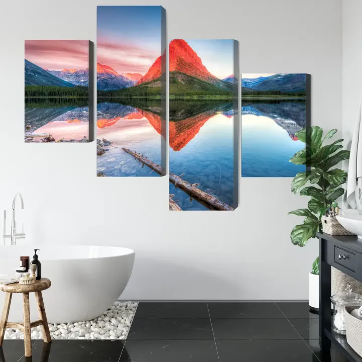Obraz Jezioro Swiftcurrent Lake – Krajobraz Gór Skalistych