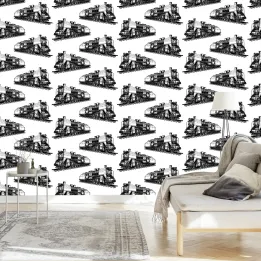 Tapeta Parowozy – Ilustracja Kolejnictwa i Historii Transportu