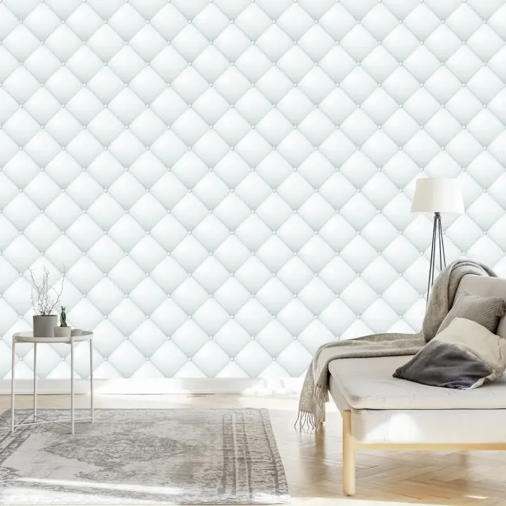 Tapeta Jasny Pikowany Wzór – Geometryczna Abstrakcja w Minimalistycznym Stylu