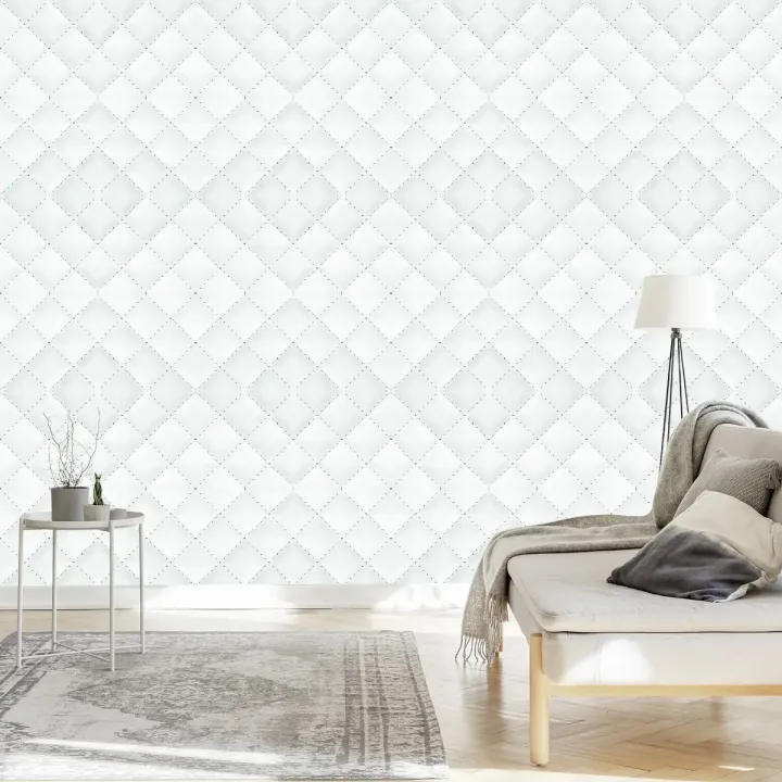 Tapeta Pikowana – Geometryczna Abstrakcja w Skórzanym Stylu