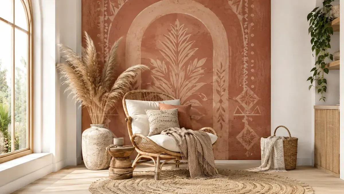 Styl boho na ścianie